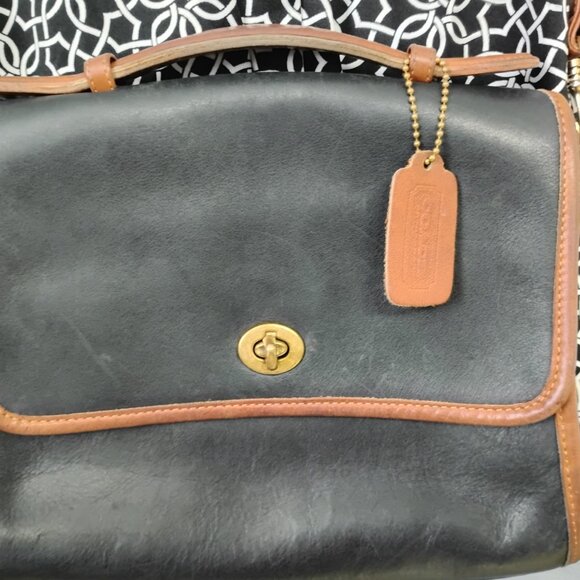 ❤️Vintage COACH 6019 Court Bag Spectator Trim Top Handle & Shoulder Bag +FOB - Picture 4 of 9